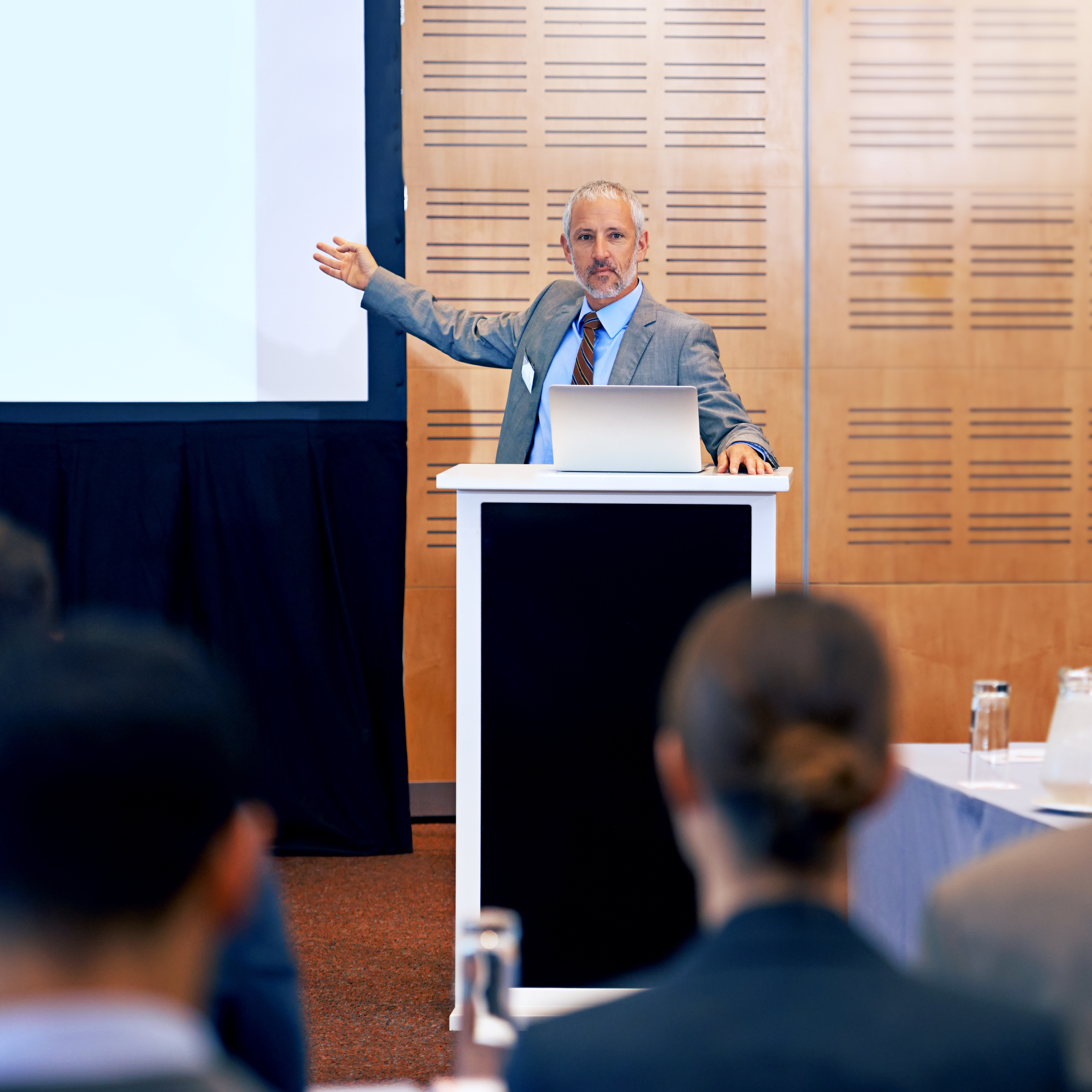 Presenter at a corporate workshop