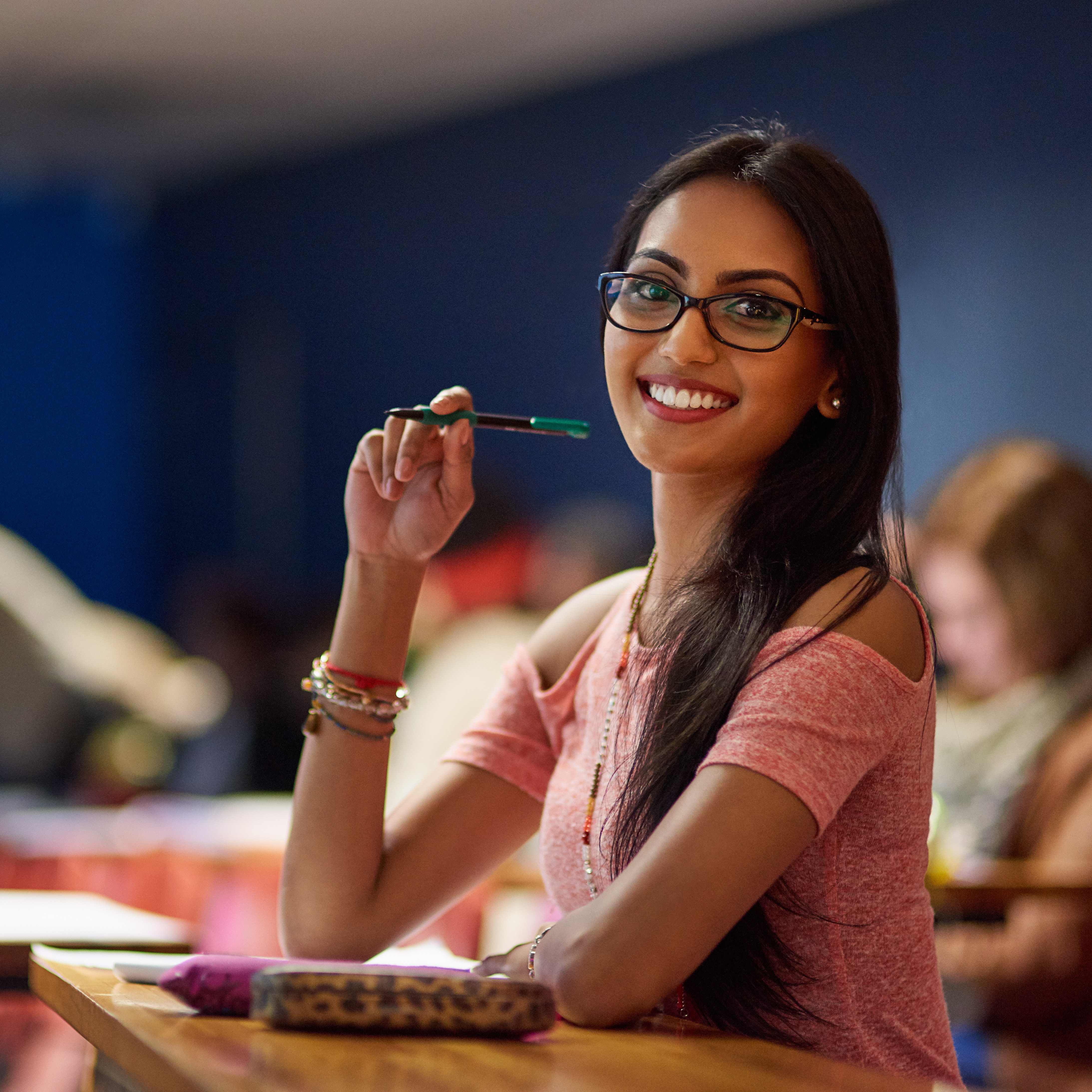 University student studying