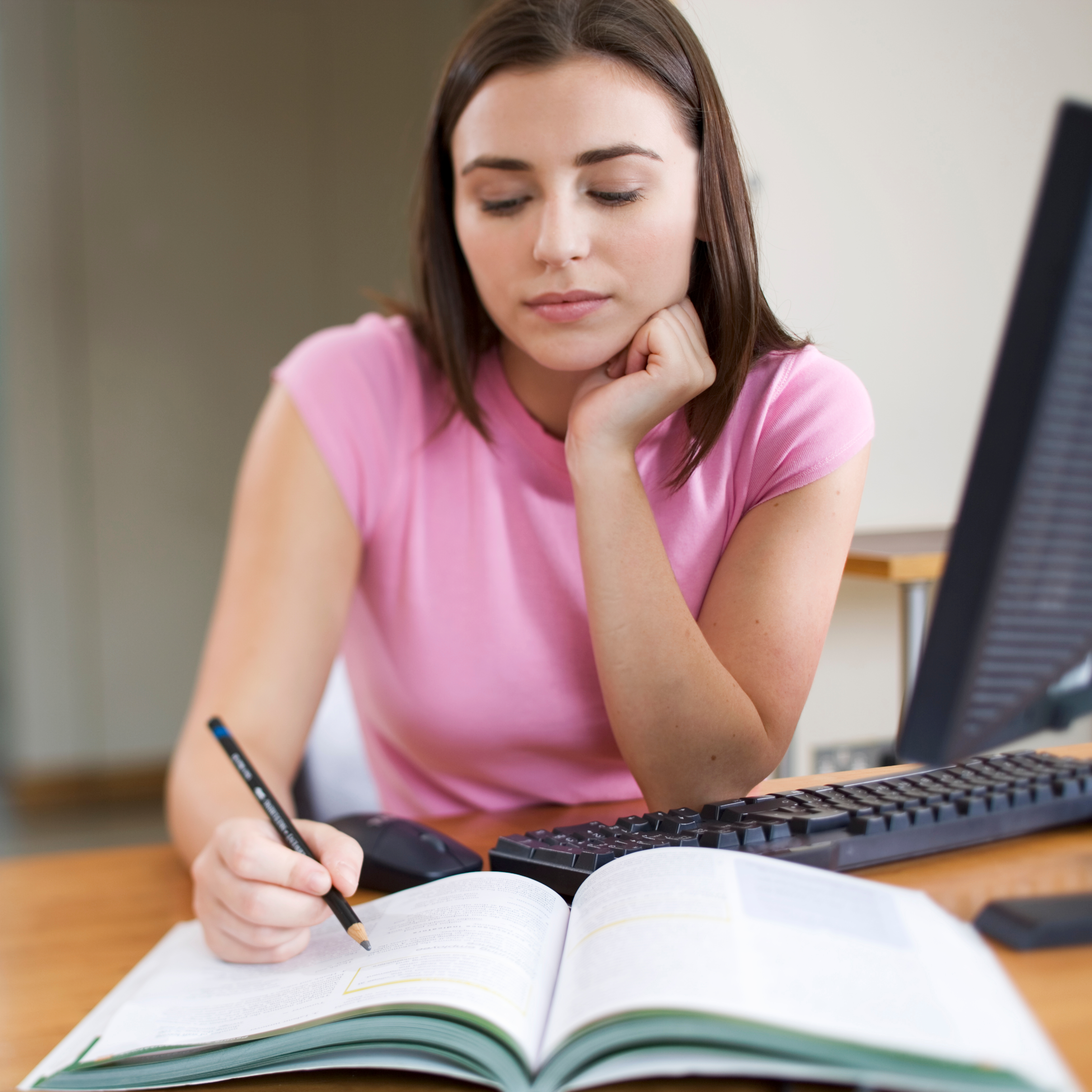 Student studying