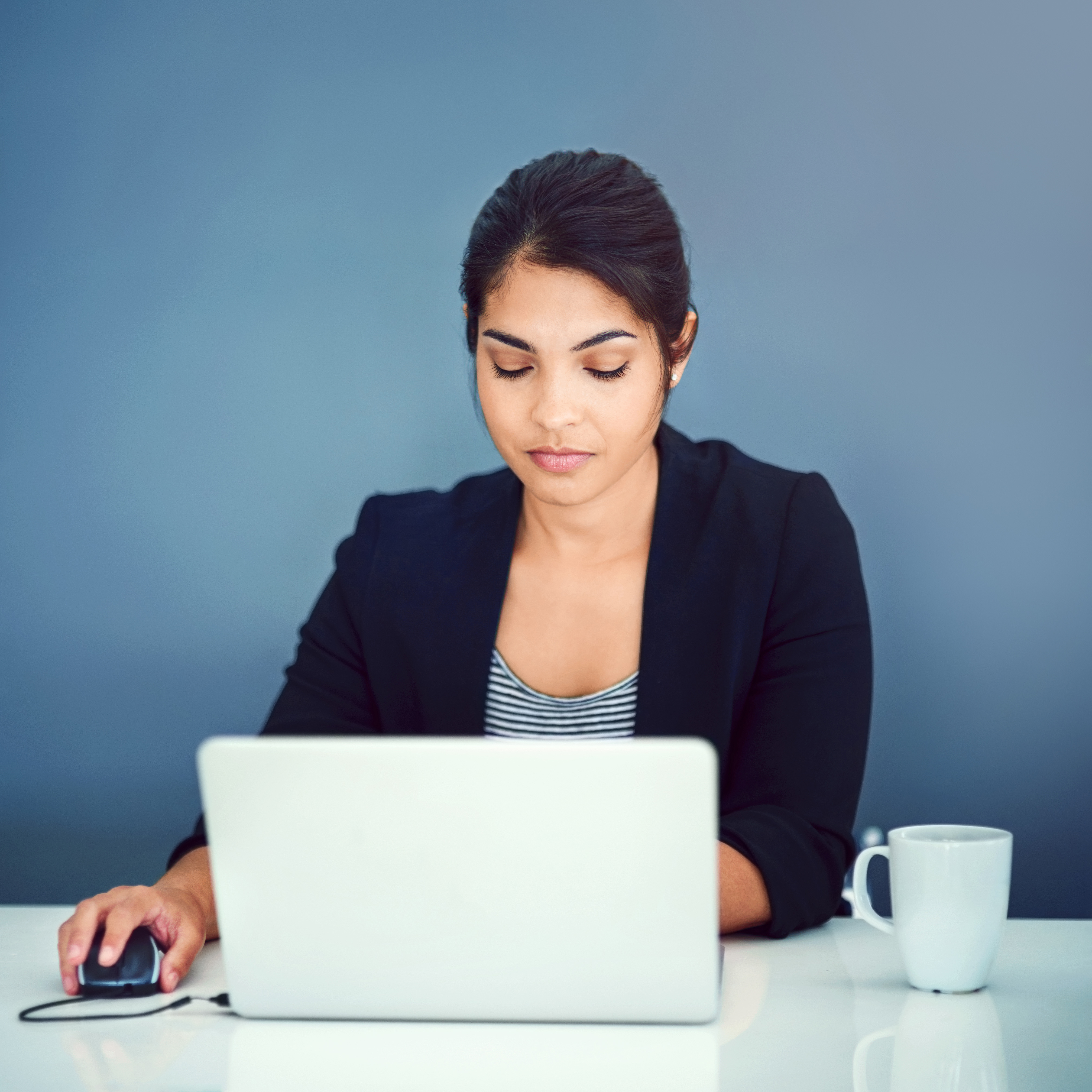 Tax consultant preparing files